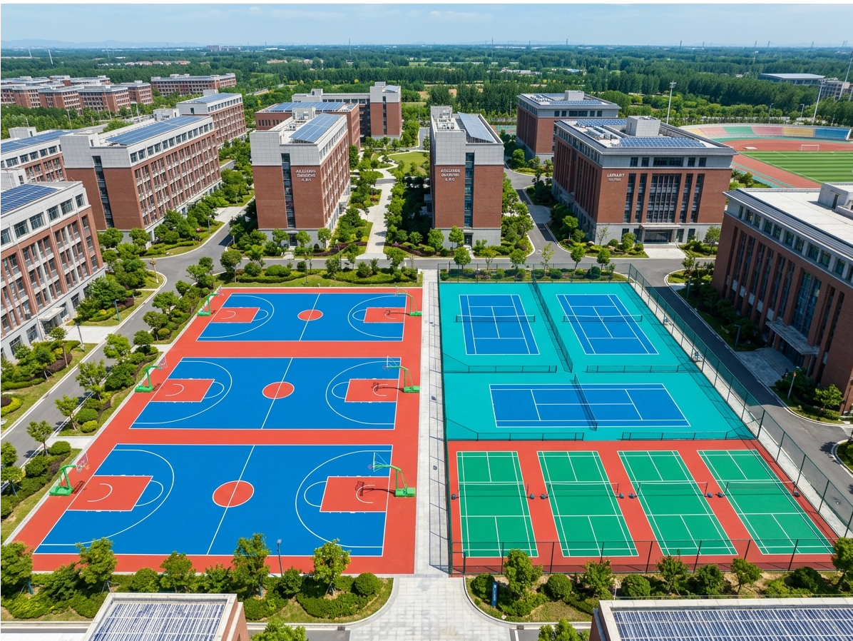 淮南市硅PU球场硅PU球场 - 厂家